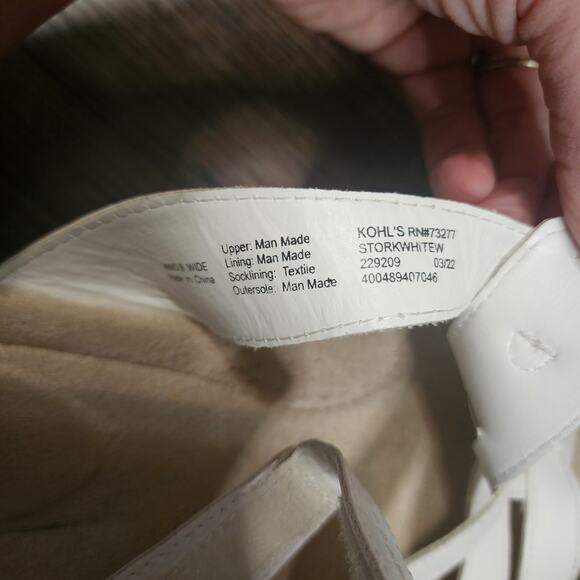 Croft & Barrow white sandals Womens size 9  Wide excellent condition Pre-owned - Picture 7 of 9